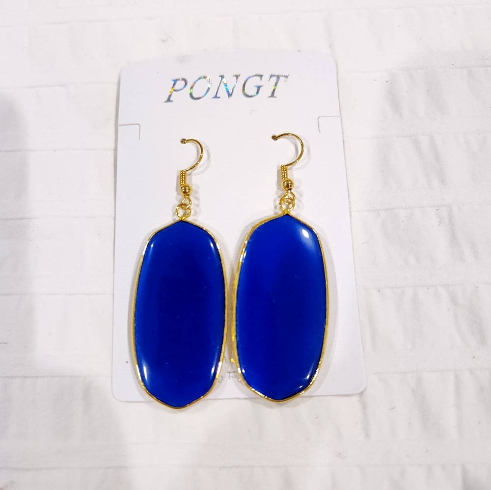 New blue stone earrings